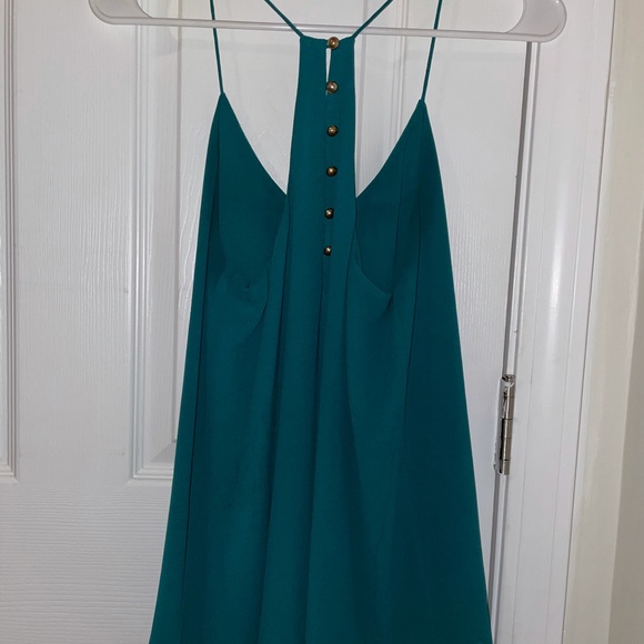 Turquoise flowy tank top - Picture 2 of 3